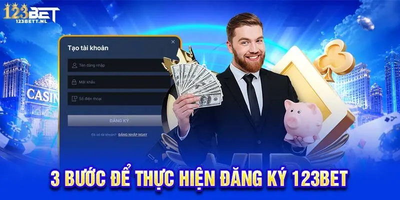 3 bước để thực hiện đăng ký 123Bet