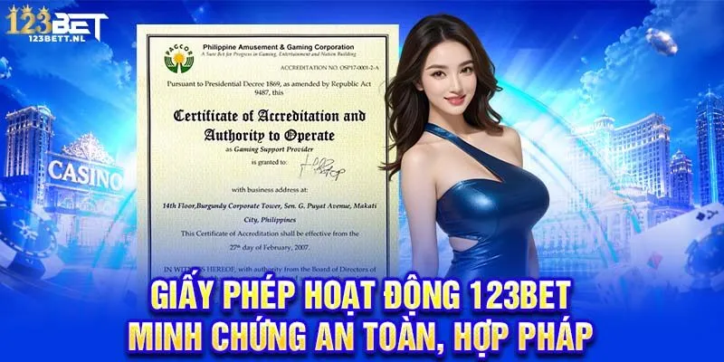 Giấy phép hoạt động 123Bet